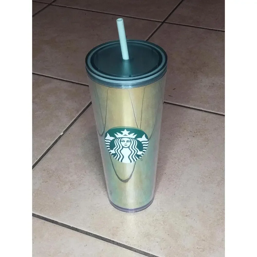 Starbucks Acrylic Iridescent Rainbow Siren Scales Cold Cup Mermaid Tumbler 24 oz